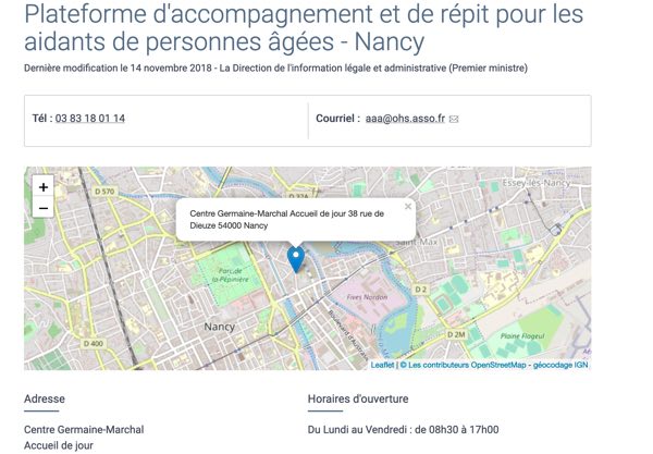 Plateforme d’accompagnement et de répit pour les aidants de personnes âgées Nancy