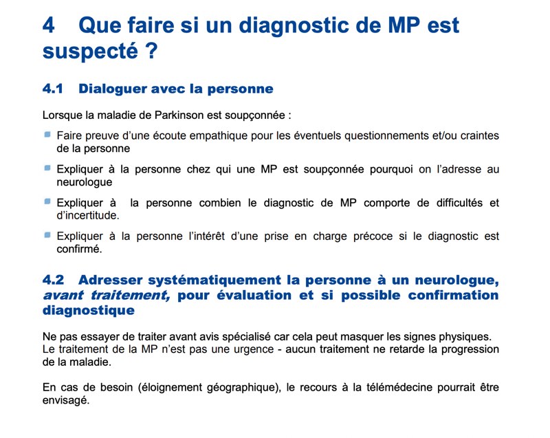 Parcours de soins Parkinson HAS 2016
