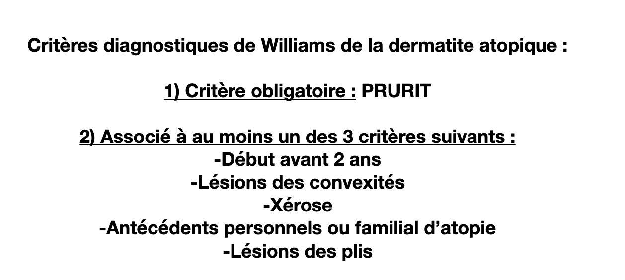 critères-dermatite-atopique-williams