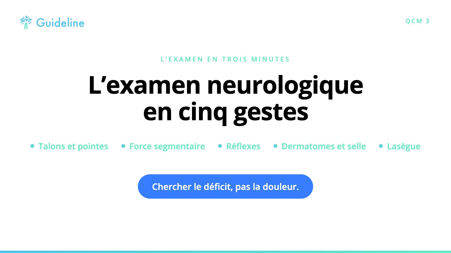 Slide de synthèse QCM 3