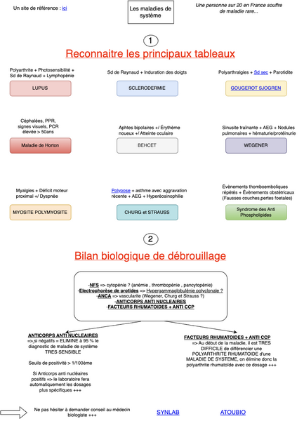 Conduite à tenir devant les principales maladies de système