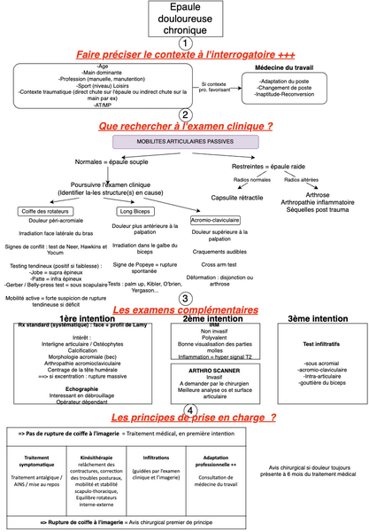 Conduite à tenir en cas d'épaule douloureuse chronique