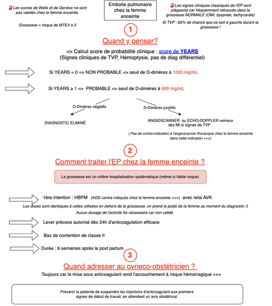 Embolie pulmonaire de la femme enceinte