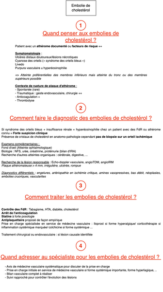 Embolie de cholestérol 