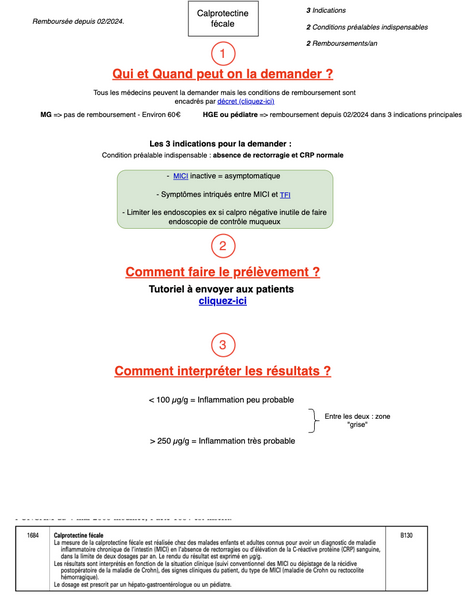Calprotectine fécale