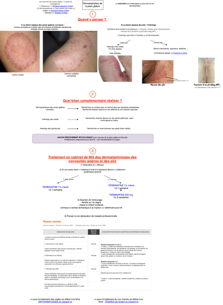 Dermatophyties de la peau glabre