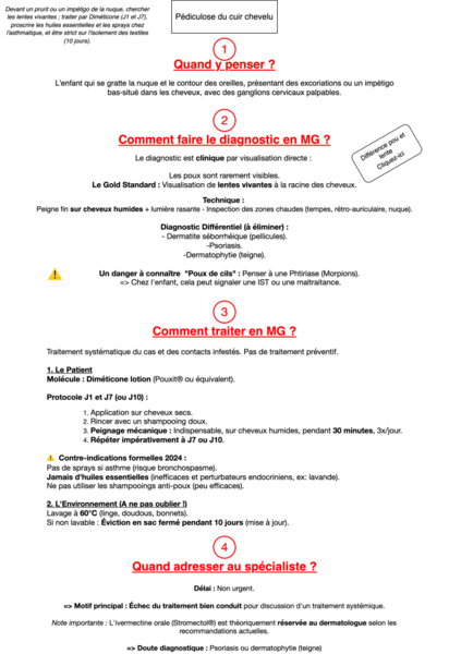 Pédiculose du cuir chevelu