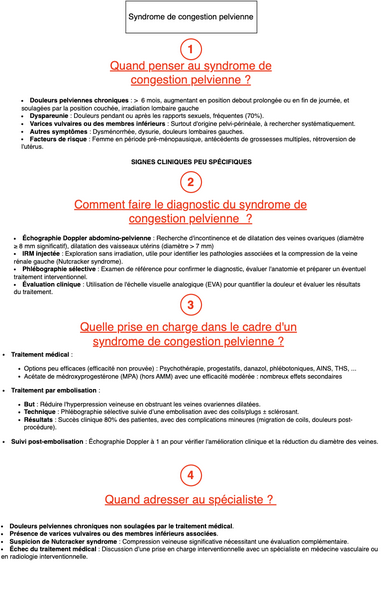 Syndrome de congestion pelvienne