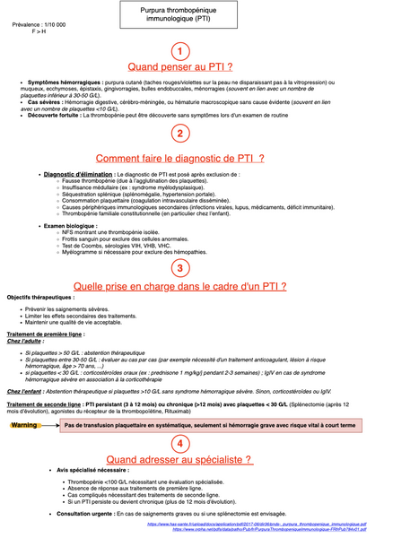 Purpura Thrombopénique Immunologique