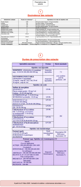 Prescription des opiacés 