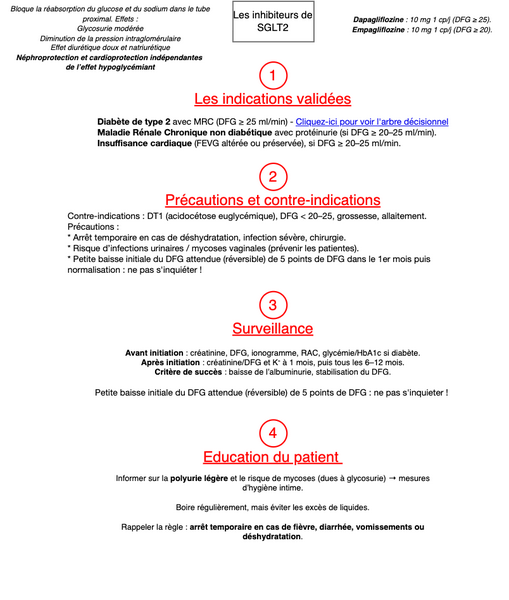 Les inhibiteurs de SGLT 2